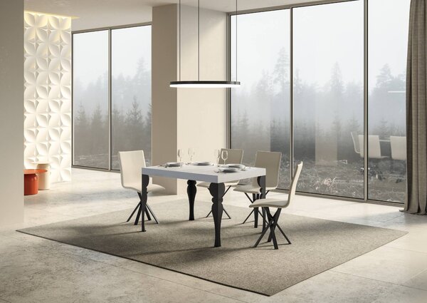 Tavolo Allungabile 140-224x80x77 cm Paxon Bianco Frassino