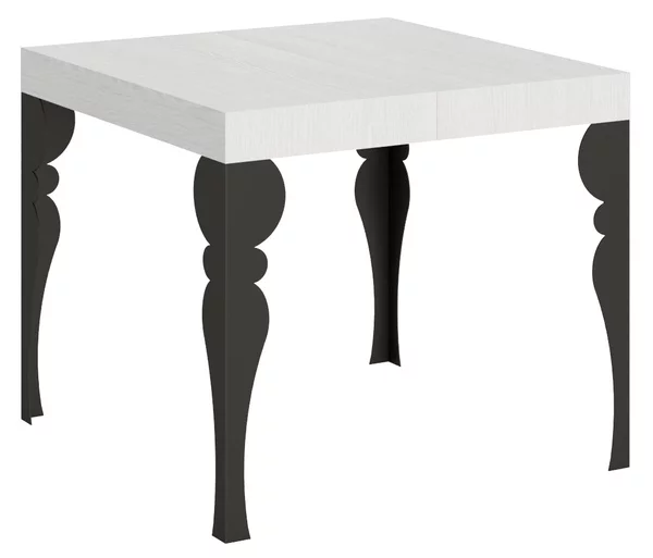 Tavolo Allungabile 90-246x90x77 cm Paxon Bianco Frassino