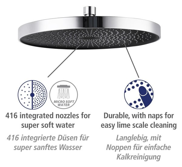 Set doccia in acciaio inox argento lucido 120 cm Soft Water - Wenko