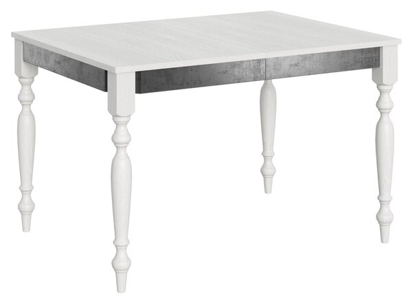 Tavolo Allungabile 120-224x90x80 cm Romagna Iron Bianco Frassino