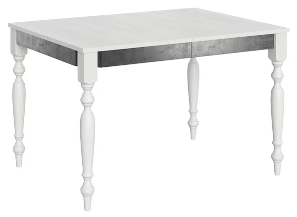 Tavolo Allungabile 120-224x90x80 cm Romagna Iron Bianco Frassino