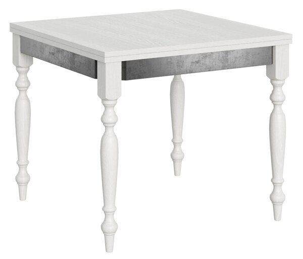 Tavolo Allungabile 90-180x90x78/80 cm Romagna Librox Bianco Frassino