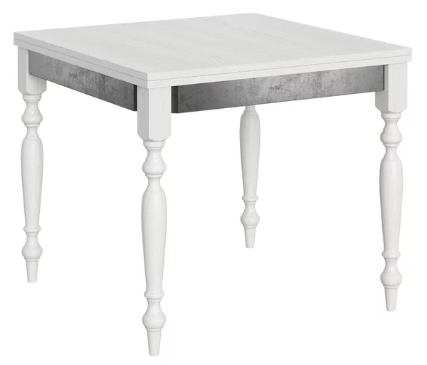 Tavolo Allungabile 90-180x90x78/80 cm Romagna Librox Bianco Frassino
