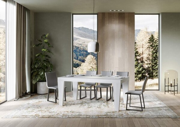 Tavolo Allungabile 200/304x90x77 cm Spimbo Bianco Frassino