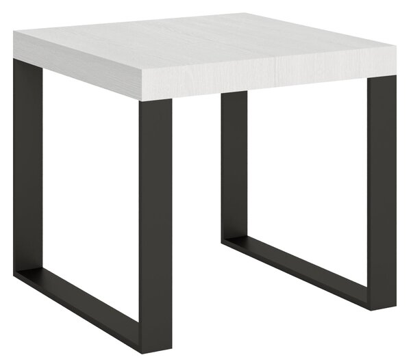 Tavolo Allungabile 90-246x90x77 cm Tecno Bianco Frassino