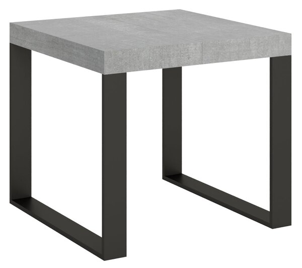 Tavolo Allungabile 90-246x90x77 cm Tecno Cemento