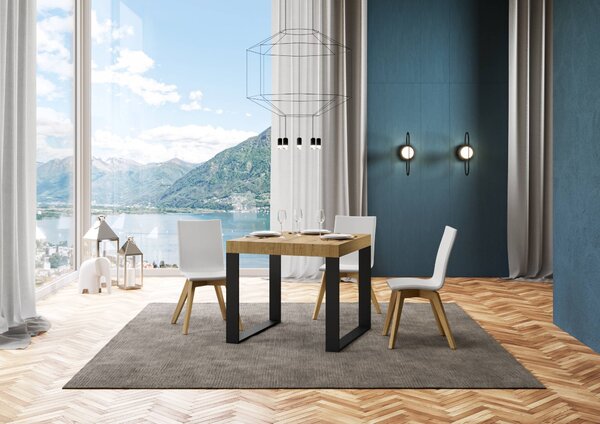 Tavolo Allungabile 90-246x90x77 cm Tecno Quercia Naturale