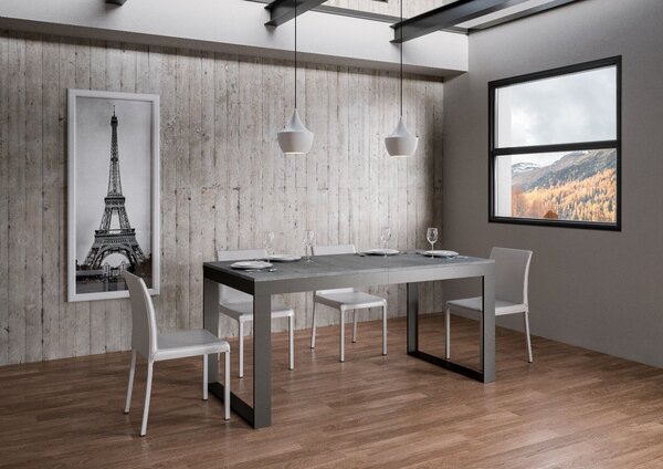 Tavolo Allungabile 120-224x90x80 cm Tecno Evolution Cemento