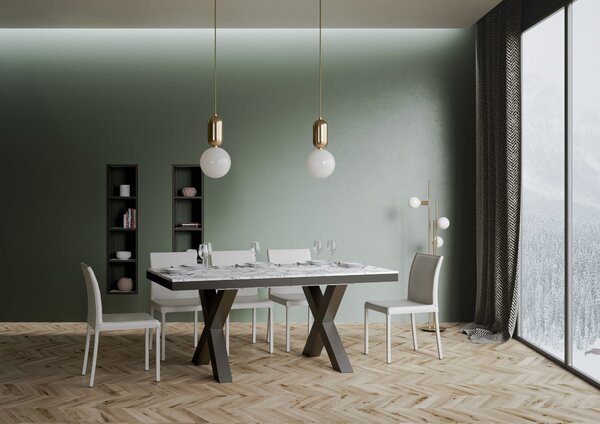 Tavolo Allungabile 160-264x90x80 cm Traffic Evolution Marmo