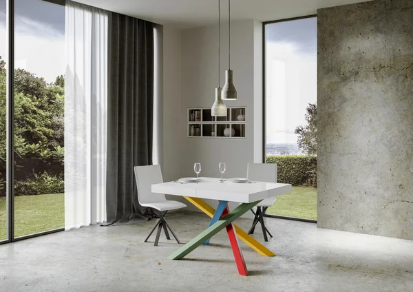 Tavolo Allungabile 130-234x90x77 cm Volantis Bianco Frassino