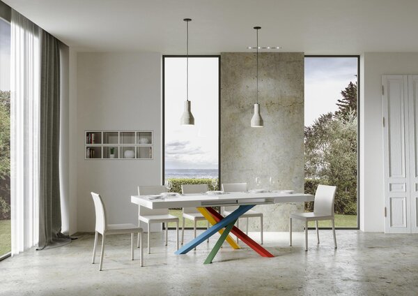 Tavolo Allungabile 130-234x90x77 cm Volantis Bianco Frassino
