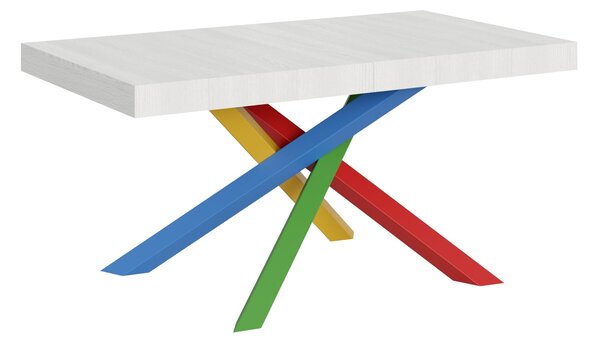 Tavolo Allungabile 160-264x90x77 cm Volantis Bianco Frassino
