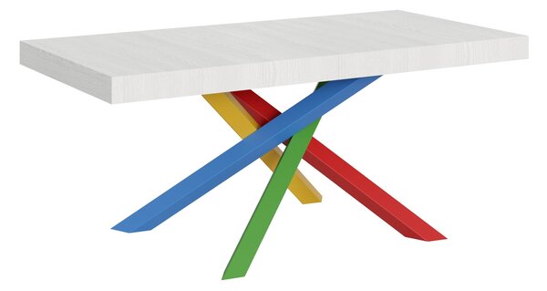 Tavolo Allungabile 200-304x90x77 cm Volantis Bianco Frassino Telaio 4B