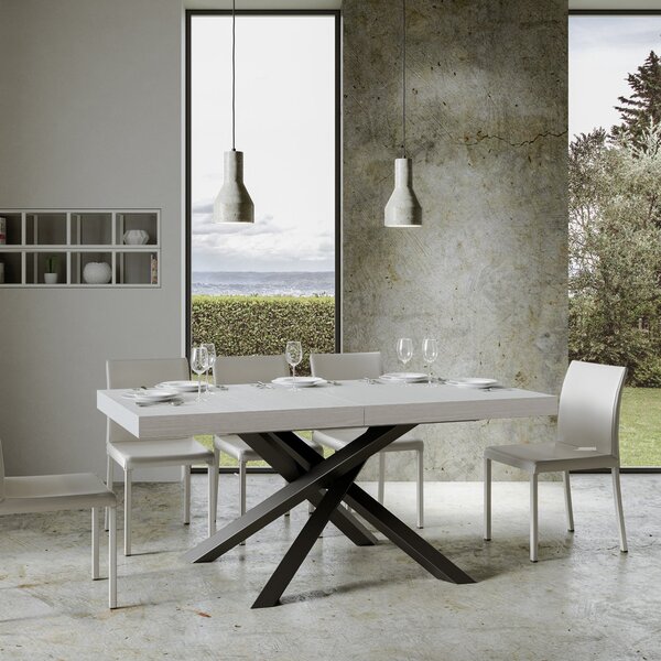 Tavolo Allungabile 180-284x90x77 cm Volantis Bianco Frassino