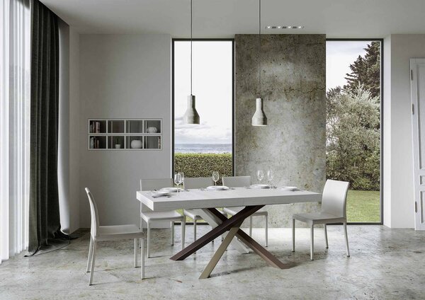 Tavolo Allungabile 160-264x90x77 cm Volantis Bianco Frassino