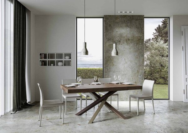 Tavolo Allungabile 200-304x90x77 cm Volantis Noce Telaio 4C