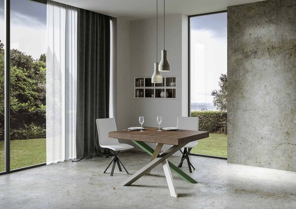 Tavolo Allungabile 120-224x90x77 cm Volantis Noce Telaio 4A