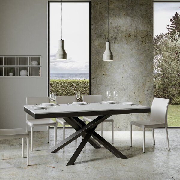 Tavolo Allungabile 160-264x90x80 cm Volantis Evolution Bianco Frassino