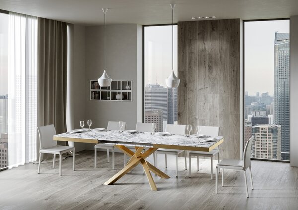 Tavolo Allungabile 160-264x90x80 cm Volantis Evolution Marmo