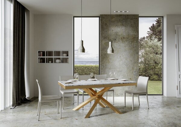 Tavolo Allungabile 160-264x90x80 cm Volantis Evolution Marmo