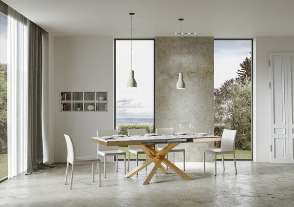 Tavolo Allungabile 120-224x90x80 cm Volantis Evolution Marmo