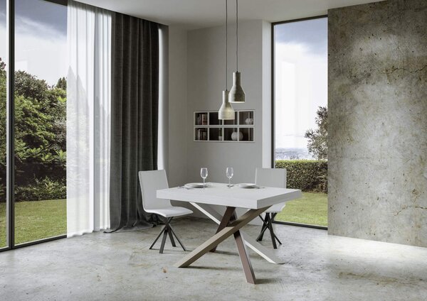 Tavolo 130x90x77 cm Volantis Fix Bianco Frassino