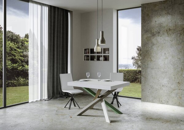 Tavolo 130x90x77 cm Volantis Fix Bianco Frassino