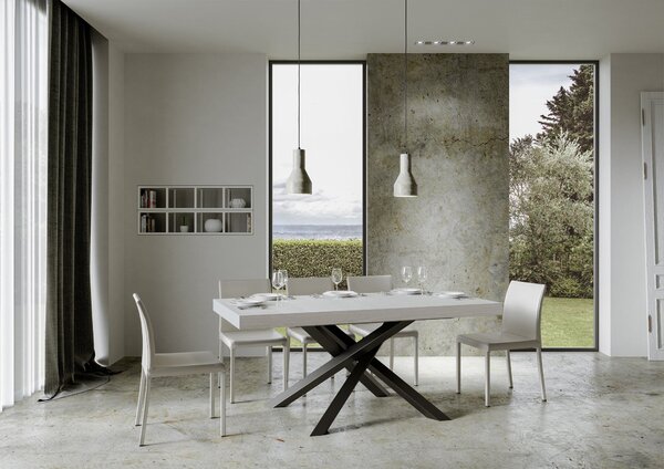 Tavolo 160x90x77 cm Volantis Fix Bianco Frassino