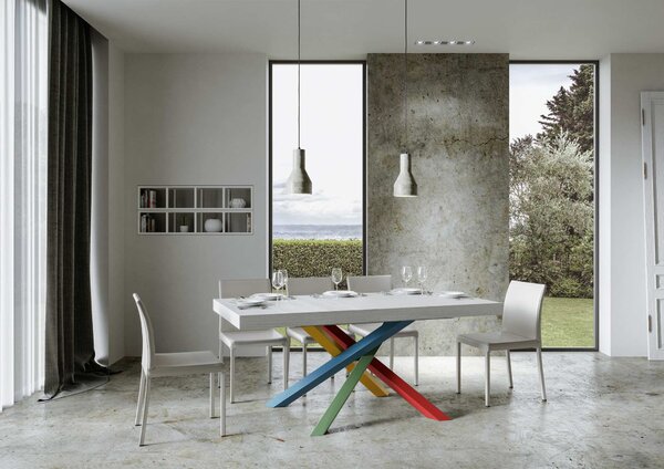Tavolo 160x90x77 cm Volantis Fix Bianco Frassino