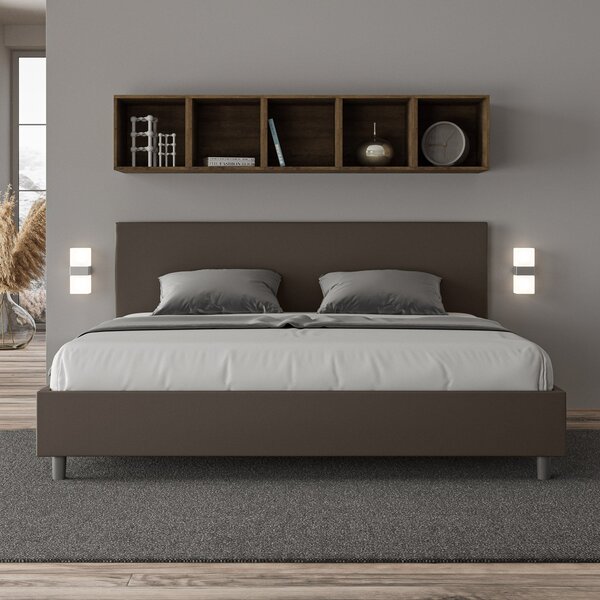 Letto Matrimoniale 160x200 cm Senza Rete Adele Cappuccino