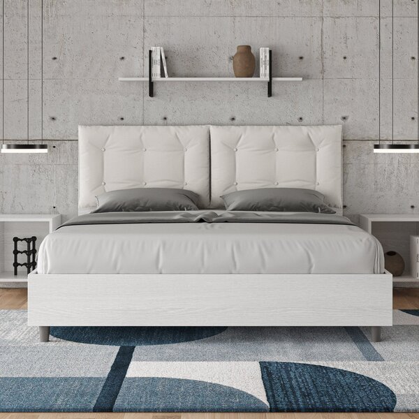Letto Matrimoniale 160x190 cm Senza Rete Annalisa Egos Bianco
