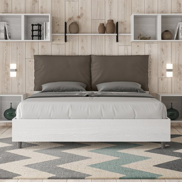 Letto Matrimoniale 160x190 cm Senza Rete Antea Egos Cappuccino