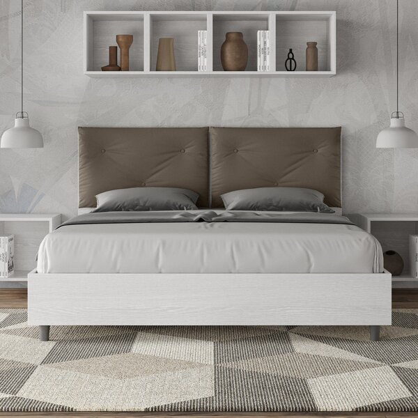 Letto Matrimoniale 160x190 cm Senza Rete Appia Egos Cappuccino