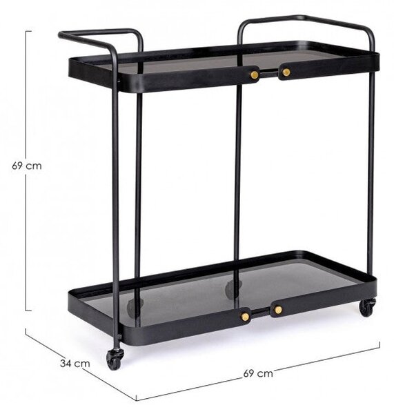 Carrello da Cucina 69x34x69h cm Zeina