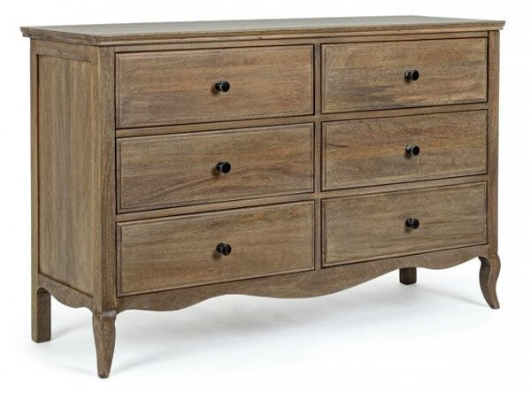 Cassettiera 6 Cassetti 125x41,6x80h cm Domitille
