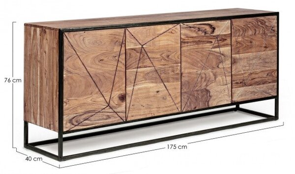 Credenza 4 Ante 175x40x76h cm Egon
