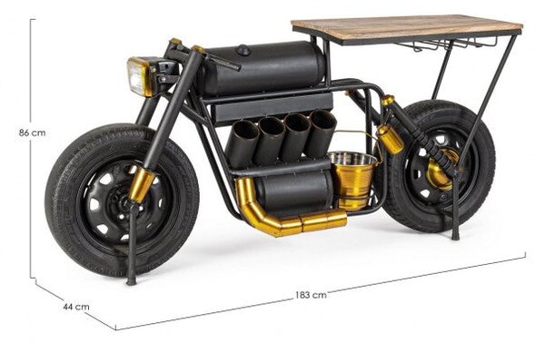Consolle Bar 183x44x86h cm Moto Speed