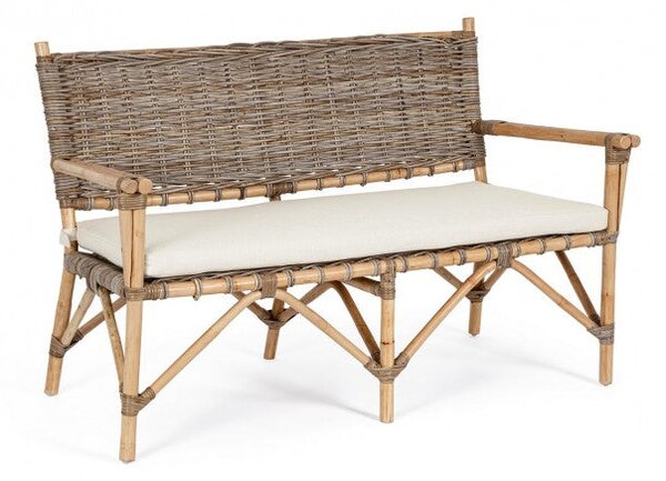 Divano 2 Posti 122,5x70x80h cm con Cuscini Tarifa