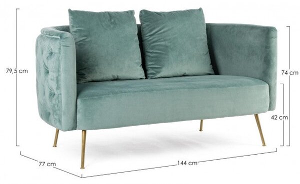Divano 2 Posti 144x77x79,5h cm Tenbury Tiffany