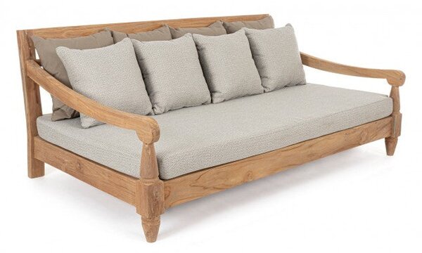 Divano Letto da Esterno Daybed 190x112x81h cm con Cuscini Bali Natural Fsc