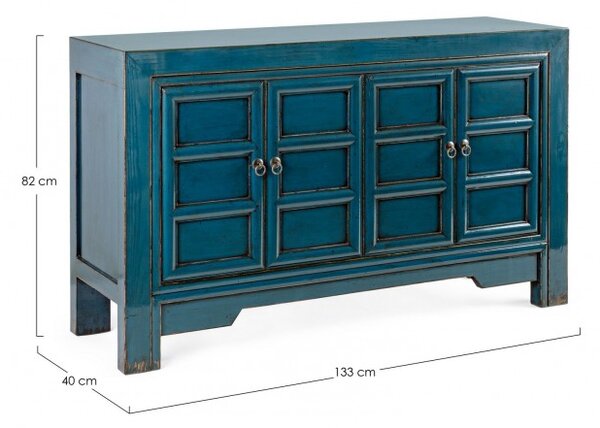Credenza 4 Ante 133x40x82h cm Jinan Blu