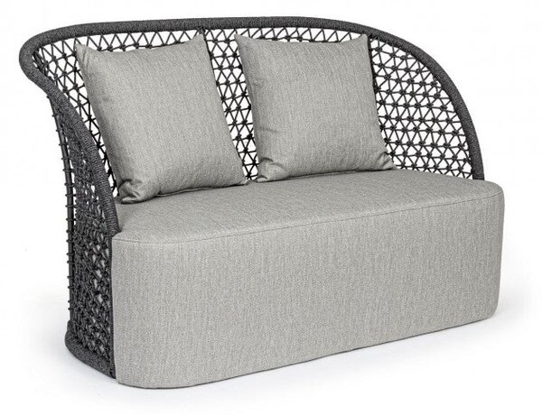 Divano 2 Posti 150x81x93h cm con Cuscini Cuyen Antracite