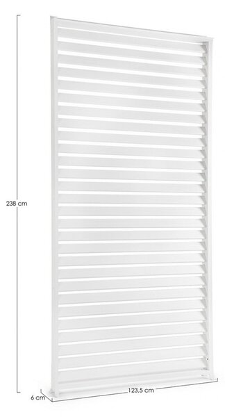 Pannello Frangisole Laterale per Pergola 123,5x6x238h cm Ocean Bianco