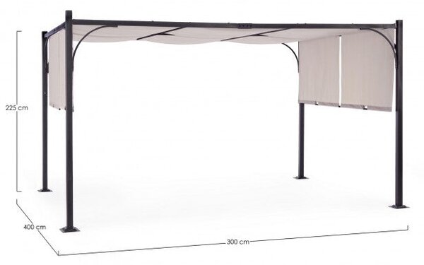 Pergola da Giardino 4x3xh2,25m Slide Antracite/Grigio