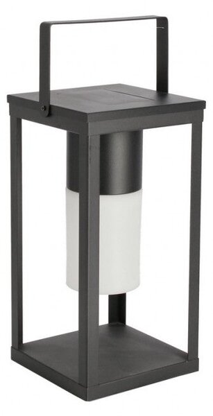 Lampada Lanterna Solare 17x17x38h cm con Manico Nero