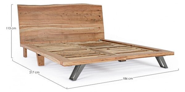Struttura Letto Matrimoniale 186x217x113h cm Aron