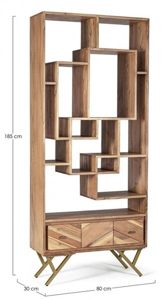 Libreria 1 Cassetto 80x30x185h cm Raida