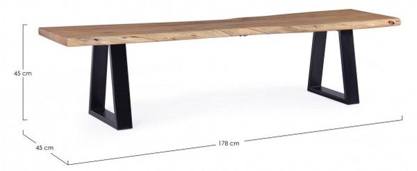 Panca 2 Posti 178x45x45h cm Artur