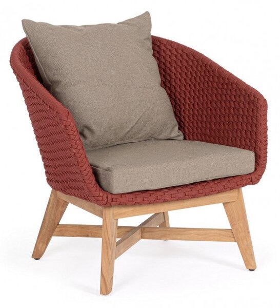Poltrona 76x78x77h cm con Cuscini Coachella Scarlet