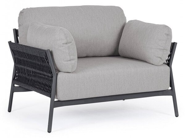 Poltrona 99x80x77h cm con Cuscini Pardis Antracite/Graphite